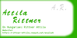 attila rittner business card